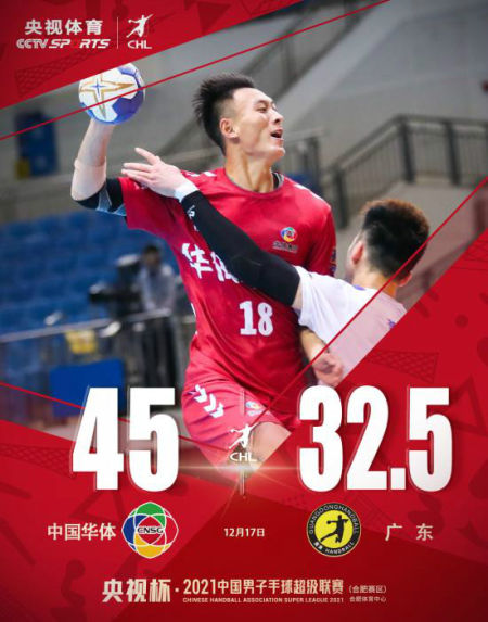 男子手球超级联赛：中国华体轻取广东豪取八连胜