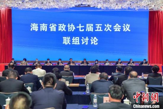 海南省政协七届五次会议22日举行联组讨论。　骆云飞 摄