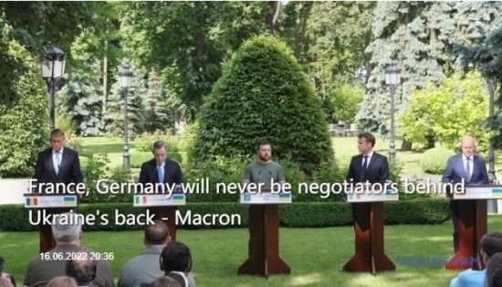法国总统马克龙表示，法、德“永远不会”背着乌谈判。图片来源：乌克兰国家通讯社