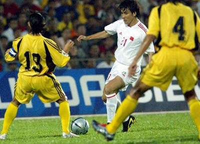 世界杯外围赛中国队1-0艰难战胜马来西亚(图)