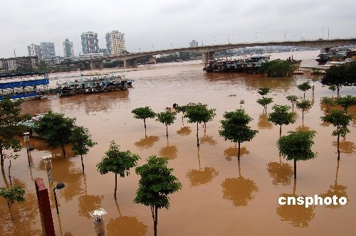 广西南宁遭遇百年来同期最大洪水