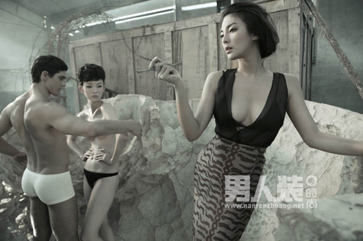 张雨绮男人装图片