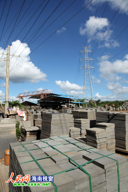 海口将取缔三江镇支柱产业非法石材开采加工