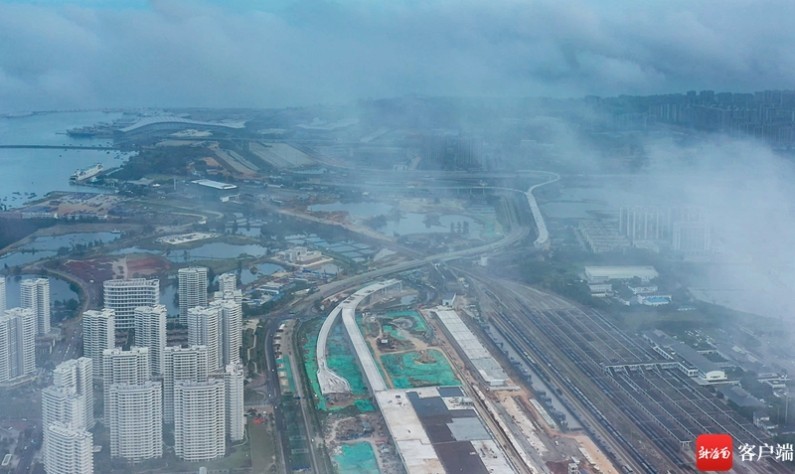 組圖丨海口新海港和南港“二線口岸”施工正酣